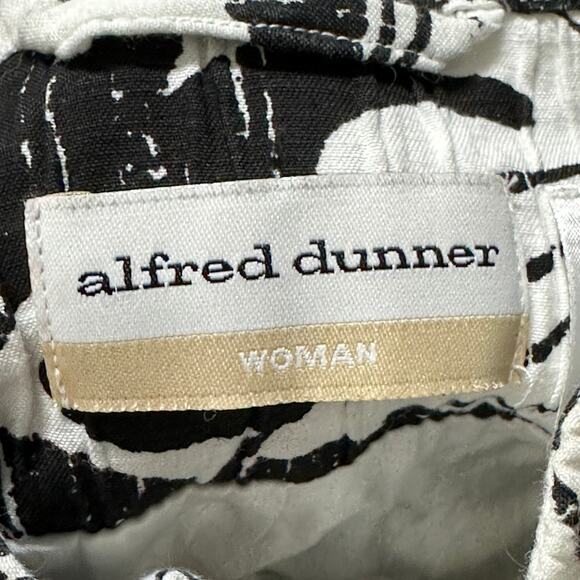 Alfred Dunner Full Zip Shirt Women Plus Size 18W Black White Floral Butterfly - Picture 3 of 7